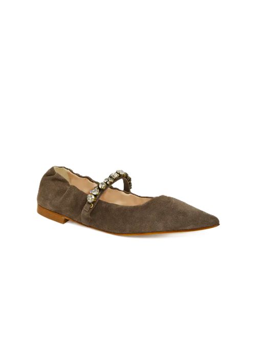 p.a.r.o.s.h. SUEDE BALLERINAS marroni P.a.r.o.s.h. | STONSHOE-D070299008 MARRONE
